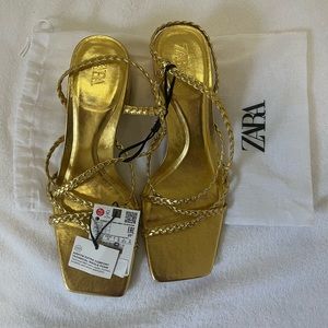 Zara braided sandals NWT